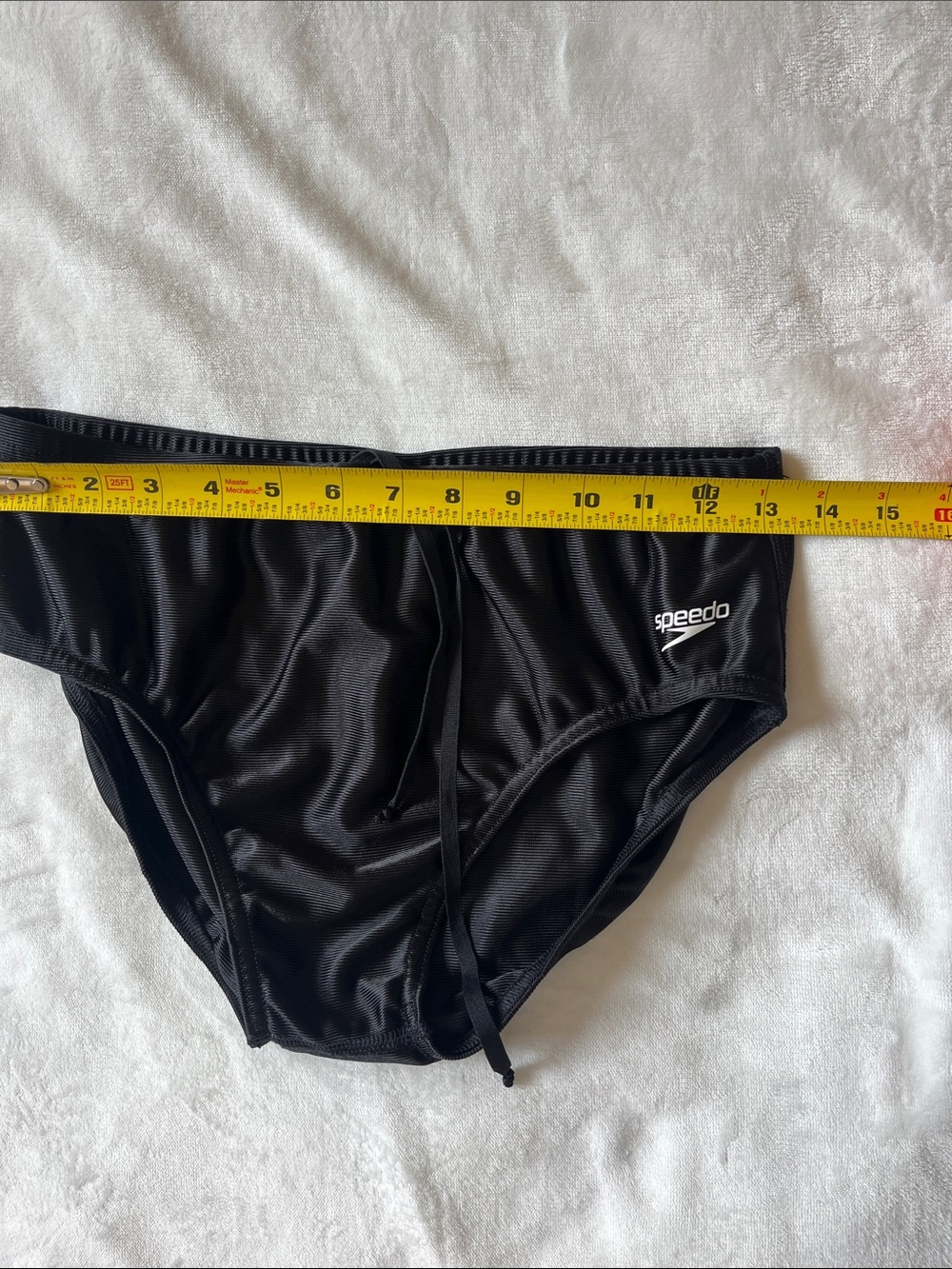 Speedo Men’s Black Swim Briefs with Drawstring - Picture 5 of 6